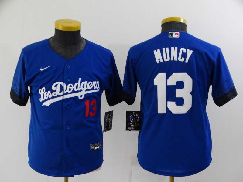 Youth Dodgers 13 Max Muncy Royal 2021 City Connect Cool Base Jersey,We sell and wholesale Youth Dodgers 13 Max Muncy Royal 2021 City Connect Cool Base Jersey on line form chian!